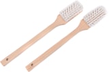 thumbnail of 2x Stielbürste Reinigungsbürsten 43cm Lang weiße PPN-Borsten Scheuerbürste Holz Langstiel Bürsten Stielbürsten Reinigungsbürsten