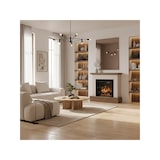 thumbnail of YUKON – Freistehender elektrischer LED-Kamin – 23" – Kaschmir / Eiche – 92 x 86 x 29