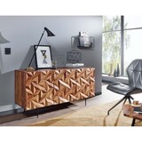 thumbnail of WOHNLING Sideboard 144x72x47 cm Holz Massiv Kommode Anrichte Modern Standschrank