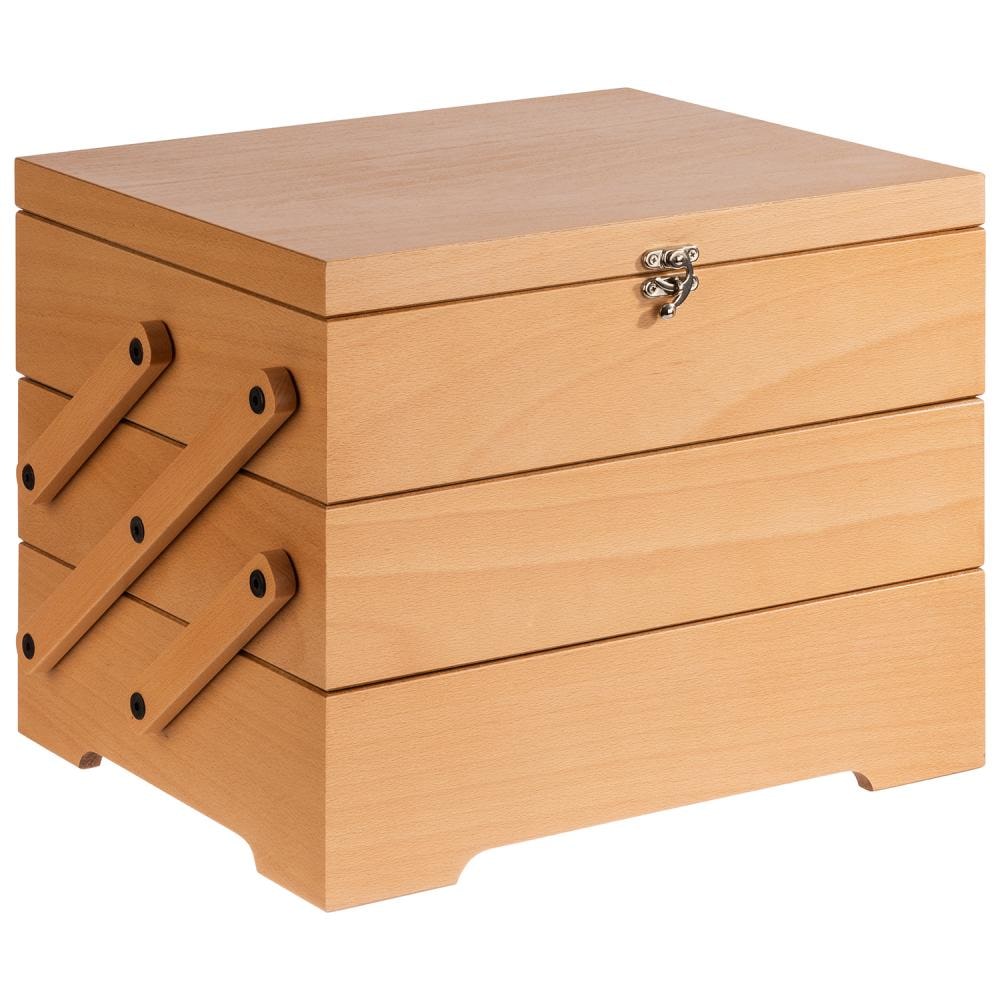 APS Buffetbox van lichtgekleurd eikenhout, 70,5 cm x 37 cm, H: 53,5 cm, incl. beschrijfbare onderkant deksel