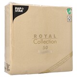 thumbnail of 500 Servietten sand `ROYAL Collection` 1/4-Falz 40 x 40 cm Stoffoptik
