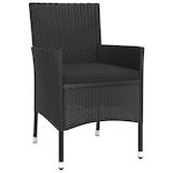 thumbnail of vidaXL 5-tlg. Garten-Essgruppe mit Kissen Schwarz Poly Rattan