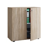 thumbnail of Lona Universalschrank Büro Kommode niedrig 2 Türen Sonoma-Eiche dekor.