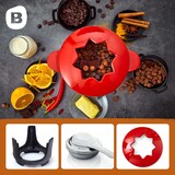 thumbnail of Bonvivre® Gusseisen Fondue Set für 4 Personen | 1 Liter | Fondueset 9-teilig mit Brenner und 6 Gabeln | Emailliert Rot