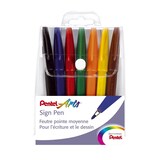 thumbnail of PENTEL Pochette de 7 stylos feutre pointe nylon 7 couleurs dencre SIGN PEN S520