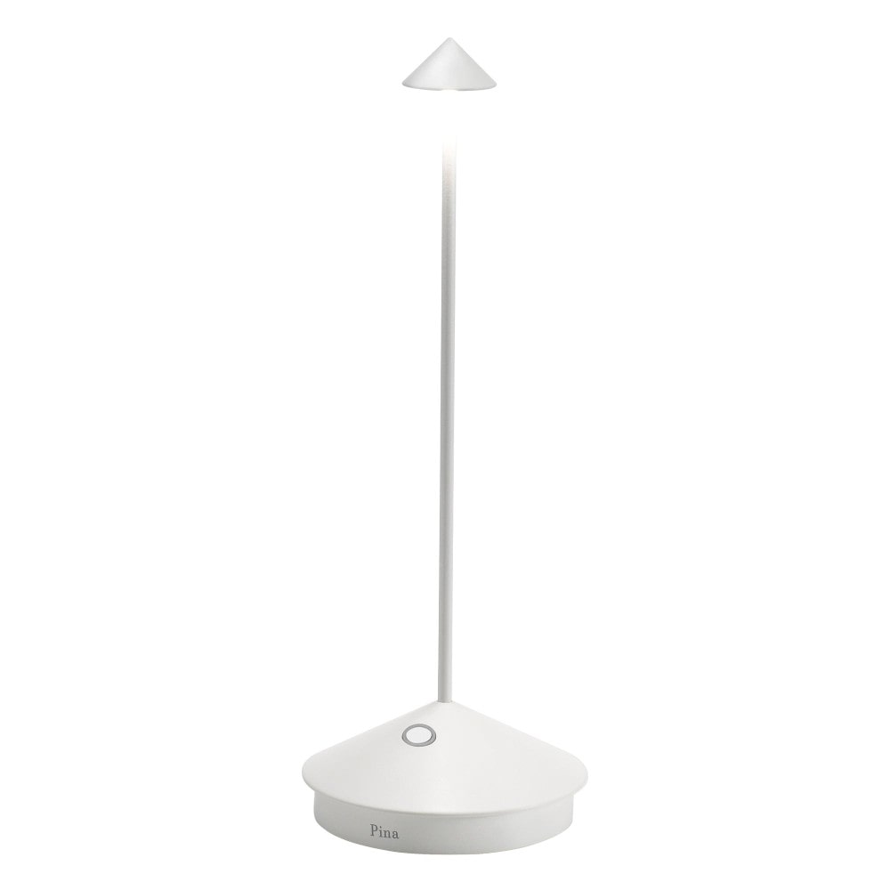 Lámpara de mesa LED inalámbrica recargable y regulable Pina Pro White Azafrán 2200-2700-3000K