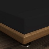 thumbnail of WellHome - Lençol de solteiro com elástico, 90x200cm, na cor preta.