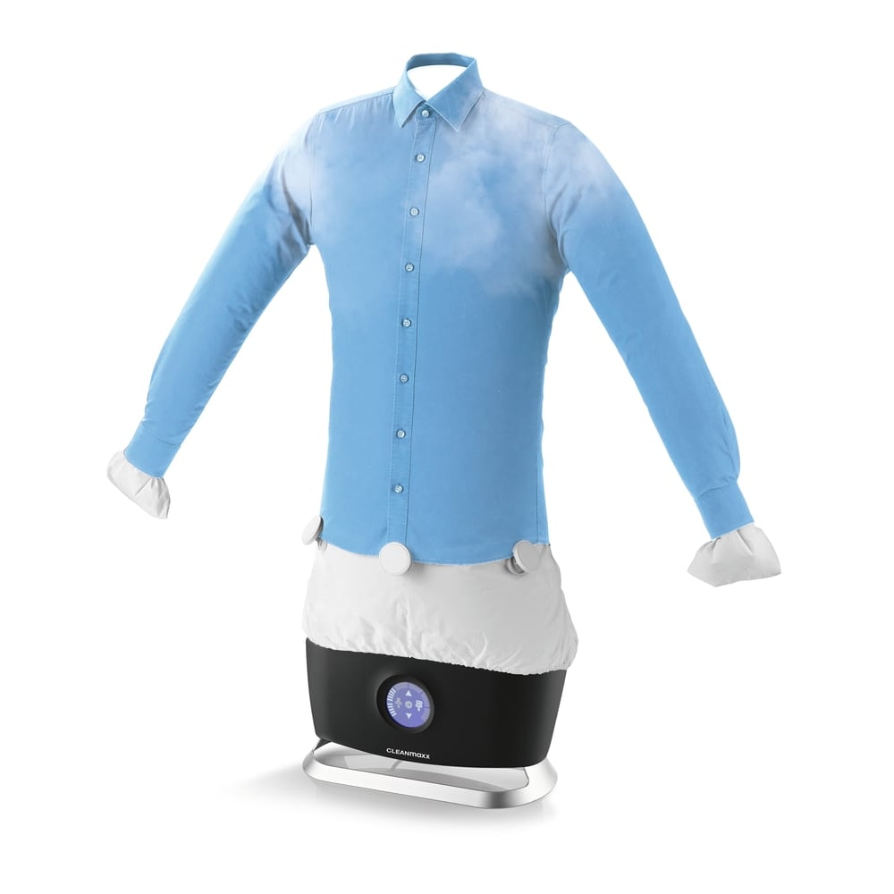 CLEANmaxx Hemdenbügler PRO STEAM - automatisch auffrischen, trocknen und bügeln - Schwarz