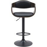 thumbnail of Conjunto de 2 bancos de bar Kingston preto/cinza/couro sintético