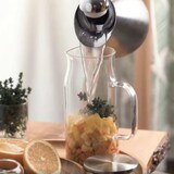 thumbnail of Wilmax Borosilikat Glas Krug mit Edelstahl-Deckel, 1500ml