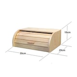 thumbnail of Panera de madera Encimera sobremesa guardar pan bollos puerta corredera