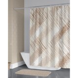 thumbnail of Textil Duschvorhang Paint Weiss Beige Braun 150x200 cm, inkl. Duschvorhangringe inkl. Beschwerung