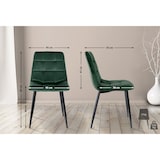 thumbnail of Set van 4 eetkamerstoelen Antibes Velvet groen