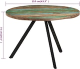 thumbnail of Décoshop26 - Esstisch im Industriedesign 110 x 75 cm massives Altholz mehrfarbig und Eisen DEC036695
