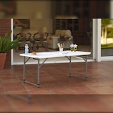 thumbnail of Wellhome - Höhenverstellbarer Klapptisch mit Griff 122x60x50-74 cm