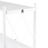 thumbnail of WellHome - Klappbares Aufbewahrungregal mit 4 Regalen und Rädern in Weiß - 71x34x125 cm