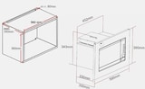 thumbnail of Wolkenstein Einbaumikrowelle WMW800-20GB EB - schwarz 800W Grill 900W