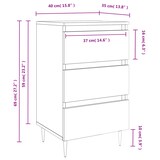 thumbnail of Tables de chevet 2 pcs chêne fumé 40x35x69 cm bois ingénierie – Modèle Ligne Droite