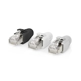 thumbnail of Nedis RJ45-Stecker - RJ45 Pass Through - Festes/verseiltes FTP CAT6a - Gerade - Vergoldet - 10 Stück - Polycarbonate - Grau / Schwarz / Weiss - Box