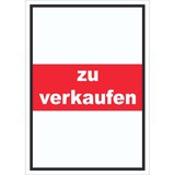 thumbnail of zu verkaufen Schild mit Text Verkaufsschild hochkant A2 Rückseite selbstklebend