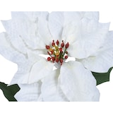 thumbnail of Künstlicher Weihnachtsstern mit Stiel 23x67cm - Kunstblumen Seidenblumen Dekoblumen Blumendeko Stielblumen Blumen Deko Hochzeit Weihnachtsdeko Weiß