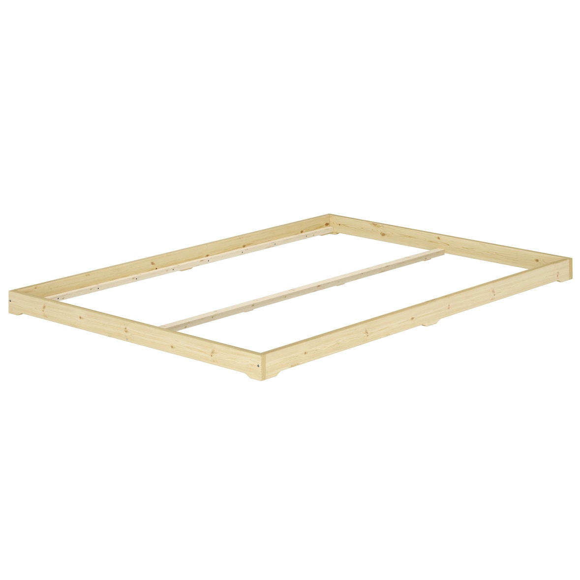 Extra niedriges Doppelbett 180x200 platzsparendes Loftbett Fichte Tanne geölt V-60.47-18 Rollrost und Matratze inkl.
