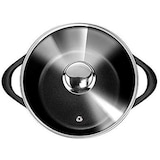 thumbnail of Smile Induktionskochgeschirr 8-teilig, geschmiedetes Aluminium, gusseiserner Boden, 4 Töpfe mit Deckel Schwarzes Glas SML-MGK12