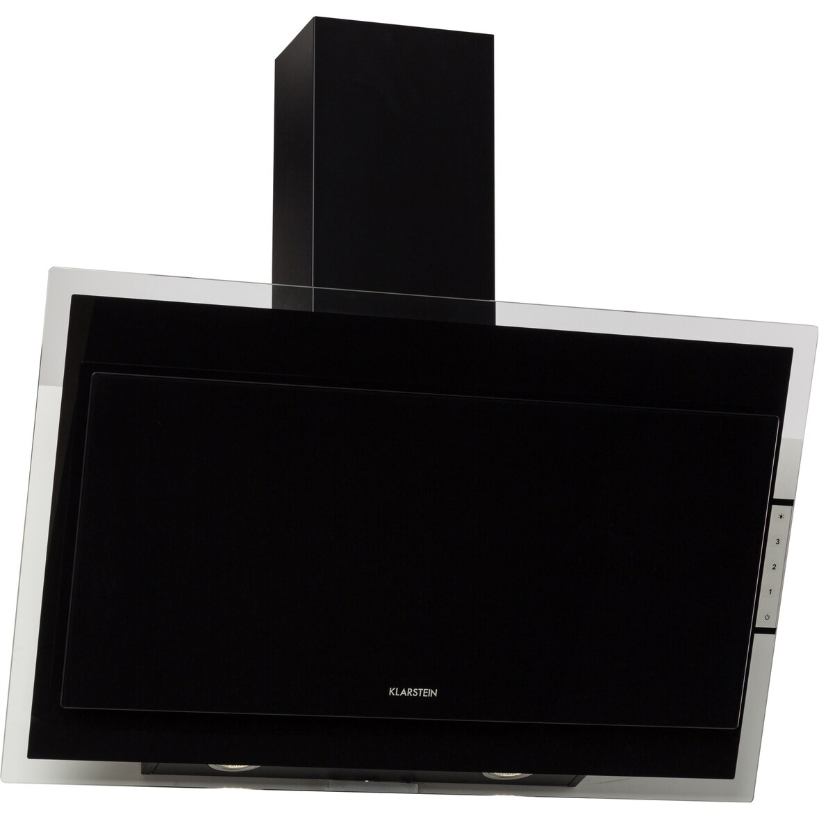 Klarstein Mirage 90 Dunstabzugshaube 550 m³/h Touch-Panel RGB-Ambiente-Licht A++ Schwarz