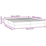 thumbnail of vidaXL Bed boxspring zonder matras 180x220 cm fluweel lichtgrijs