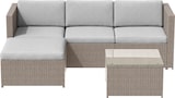 thumbnail of Merax Polyrotan loungebankset, lounge tuinmeubelen, hoekbank, bankstel met zit- en rugkussens, loungetafel met glazen blad, kaki