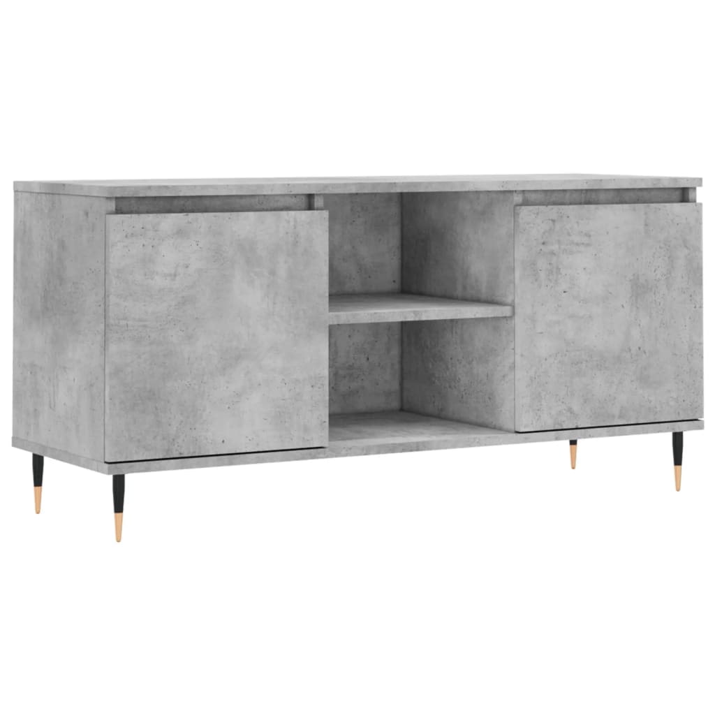 Helloshop26 - Multimedia-TV-Ständer TV-Regal TV-Sideboard Esszimmer Wohnzimmer Schlafzimmer 104 x 35 x 50 cm Holzwerkstoff grau 02_0025659