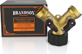 thumbnail of Brandson Wasserventil 2 Wege - Y-Verteiler für 3/4 Zoll Wasserhahn - Garten Wasserverteiler - Verteileranschluss für Wasserschlauch - 2 Drehschalter