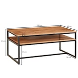 thumbnail of FineBuy Couchtisch 100x60x45 cm Holz Massiv Wohnzimmertisch Modern Sofatisch