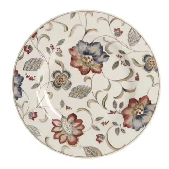 6 x assiettes plates Jacobean Floral Ø 21,3 cm - Porcelaine