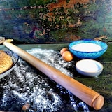 thumbnail of MAYSTERNYA Extra langer Teigroller aus Holz – 70 x 3,3 cm - Braun