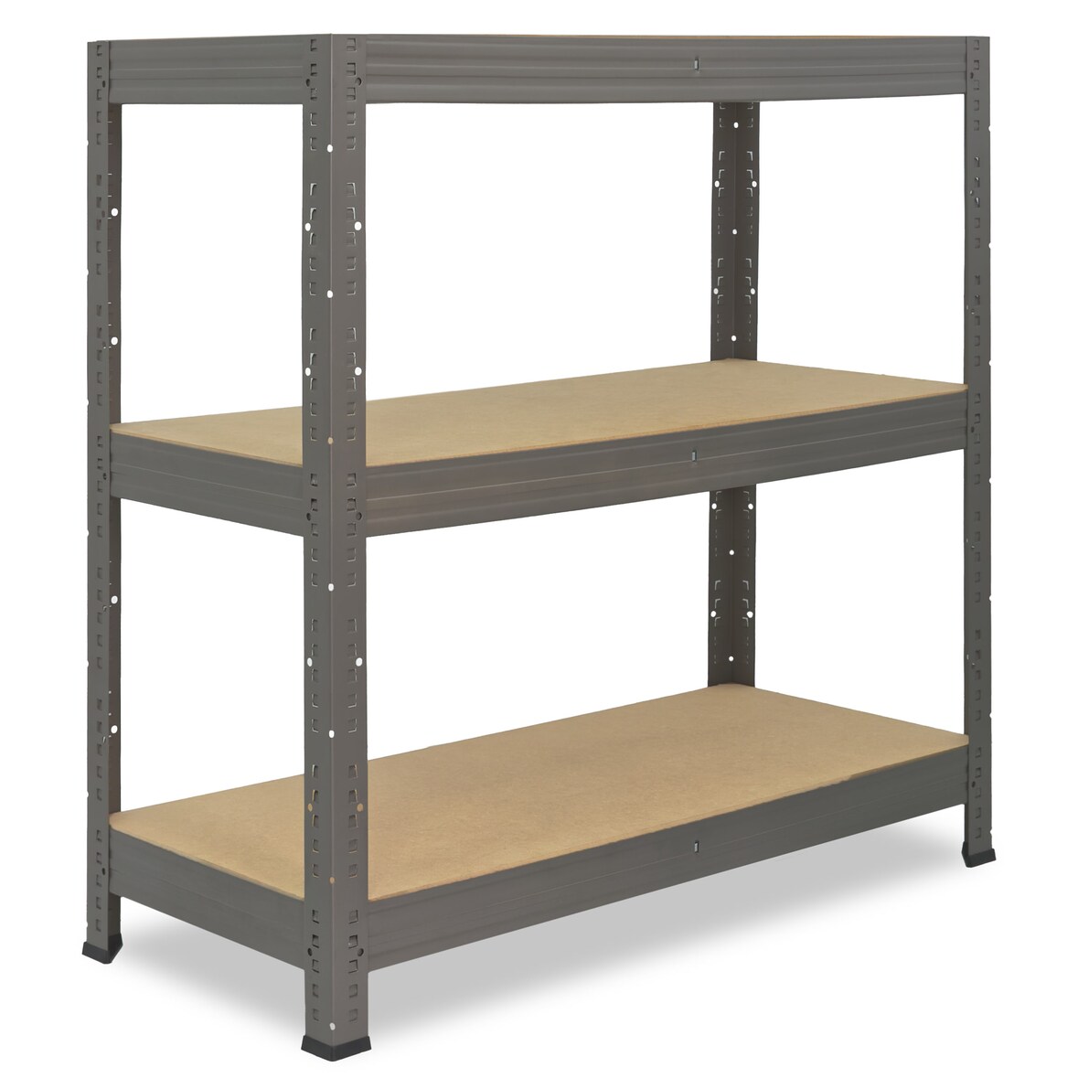 shelfplaza PRO 90x60x40 cm Schwerlastregal in grau mit 3 Böden und 200 kg Traglast pro Boden
