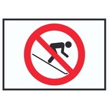 thumbnail of Ski fahren verboten! Symbol Schild A5 (148x210mm)