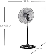 thumbnail of IluminaShop Ventilador de Pie Negro / Plata 75W Metal/Aluminio/Policarbonato Motor AC