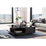 thumbnail of SalesFever Couchtisch quadratisch | zwei Schubladen | MDF-Holz | B 100 x T 100 x H 36 cm | schwarz