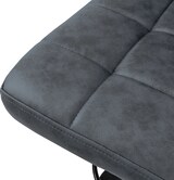 thumbnail of Barhocker 2er Set Anthrazit Kunstlederbezug mit Rückenlehne und Fußstütze höhenverstellbar 63-83cm