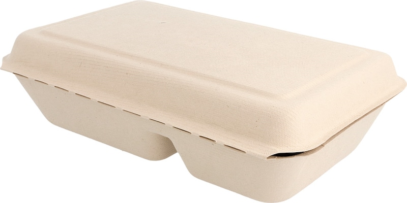 Garcia de Pou 100 Unités - Plateau Repas Pour Emporter Couvercle 34X24,5X6.5 Cm Noir Rpet
