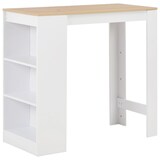 thumbnail of Helloshop26 - Mesa alta de bar/bistrô com prateleira branca 110 cm 0902052