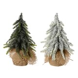thumbnail of Tannenbaum künstlich im Jutesack 20cm 1 Stück sortiert Grün / Weiß