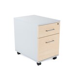 thumbnail of Armário de gavetas móvel Rocada 1 gaveta + 1 arquivo. Cor: cinza estrutura / faia frontal