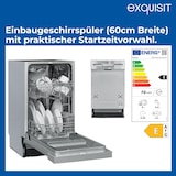 thumbnail of Exquisit START Einbaugeschirrspüler 45 cm, Teilintegriert, 9 Maßgedecke, 9 Liter, Startzeitvorwahl, ECO-Modus, EGSP51009-EB-030E inox