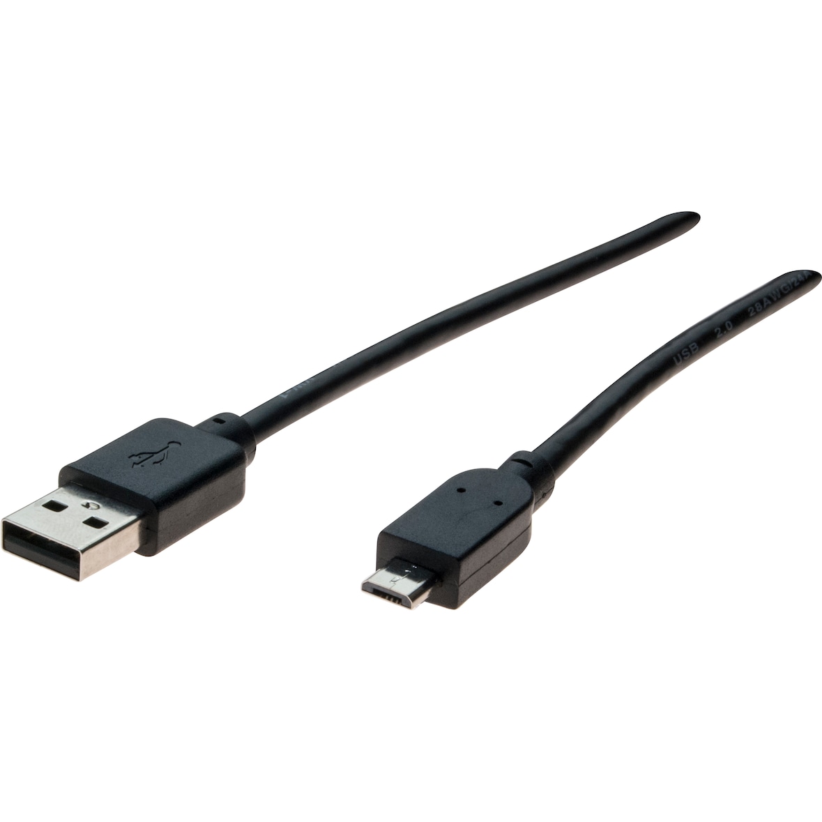 GENERIQUE Cordon  USB 2.0 type A / micro B noir - 1,0 m