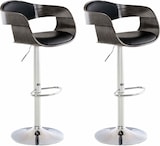 thumbnail of 2er Set Barhocker Kingston Kunstleder schwarz/grau