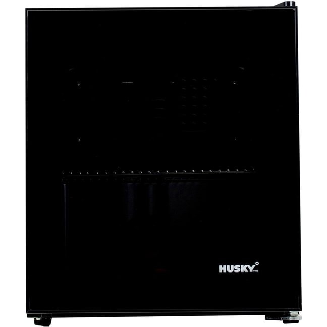 Husky KK50-BKCNS-BK-HU - Mini Koelkast - Met Glazen Deur - 48 Liter - Zwart