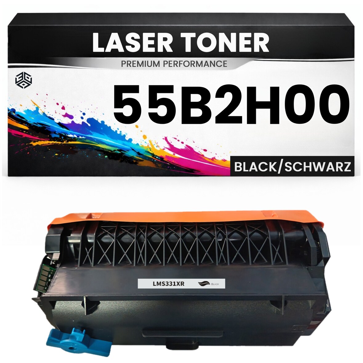 Toner 55B2H00 für Lexmark Tonerkartusche Schwarz hochwertige Premium Alternative MS331dn/431dn/431dw MX331adn/431adn/431adw/432adwe MS431dn