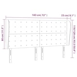 thumbnail of vidaXL Kopfteil mit Ohren Creme 183x23x118/128 cm Stoff